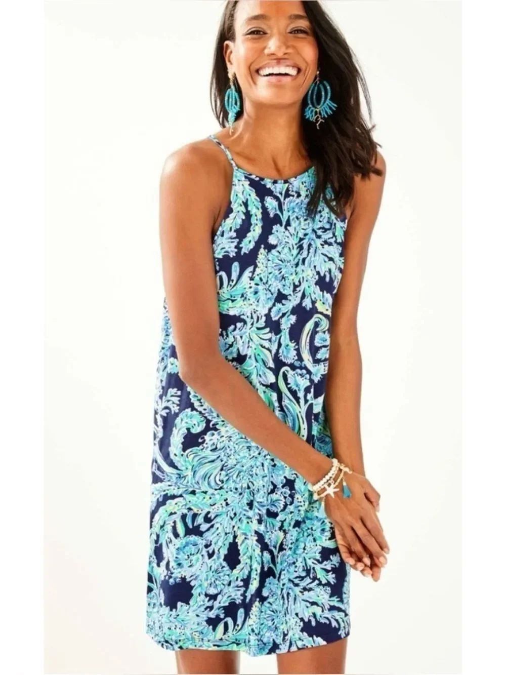 Lilly Pulitzer Margot Swing Dress High Tide in Navy Blue Size XS ~ NWOT